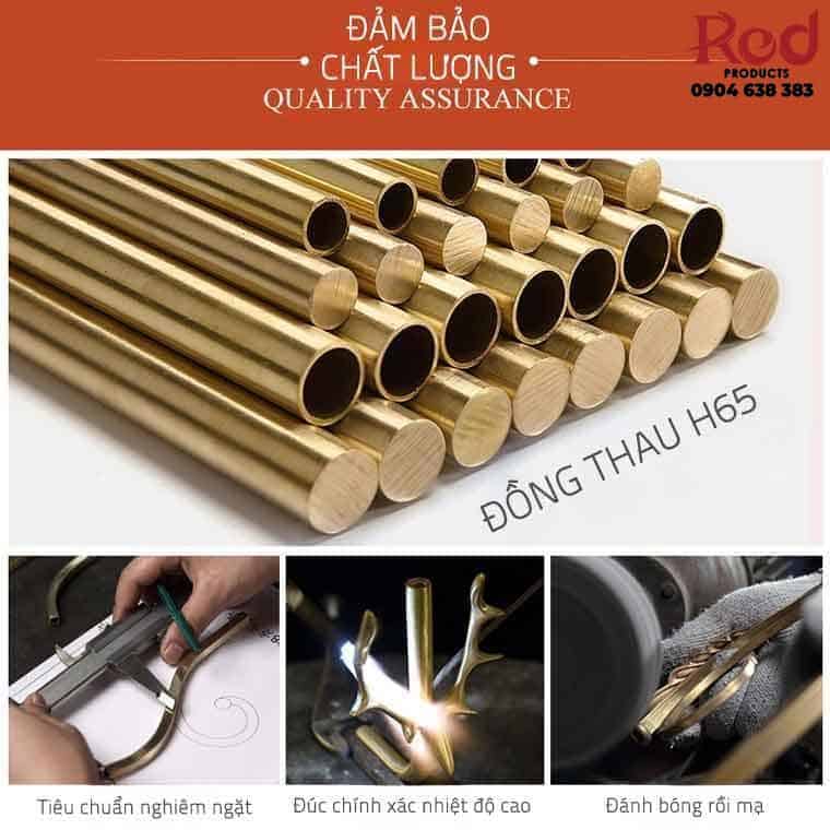 Đèn thả trần phòng khách bằng đồng sang trọng MC087-1D 12