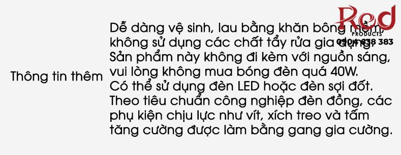 Đèn thả trần bằng đồng kiểu dáng kim cương MC708-1D 15