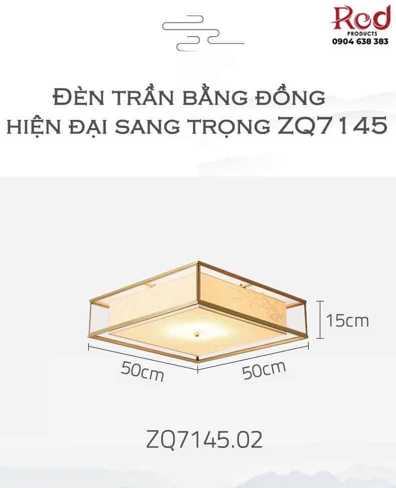 Đèn trần bằng đồng hiện đại sang trọng ZQ7145 13