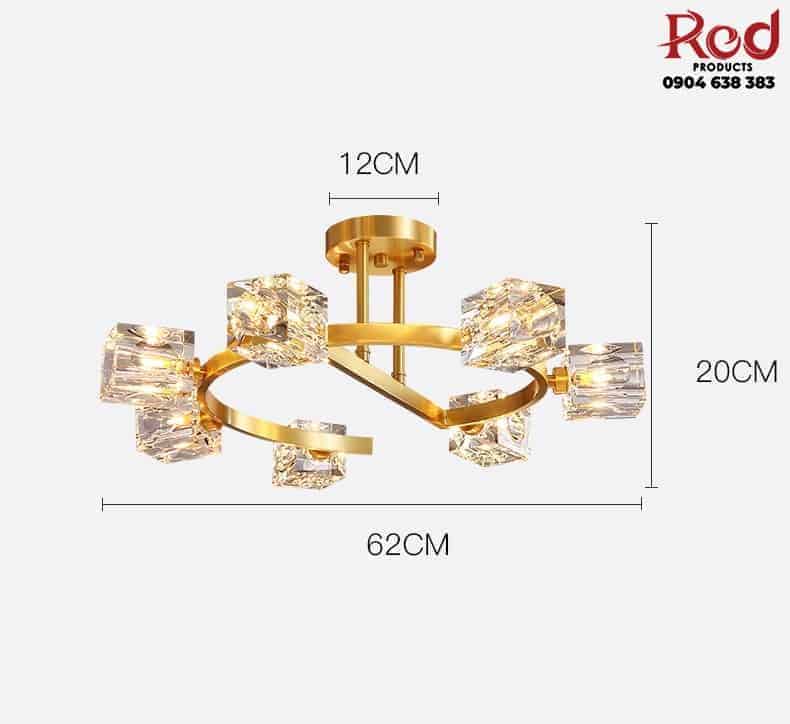 Đèn trần pha lê khối hình vuông hiện đại MC7019 10