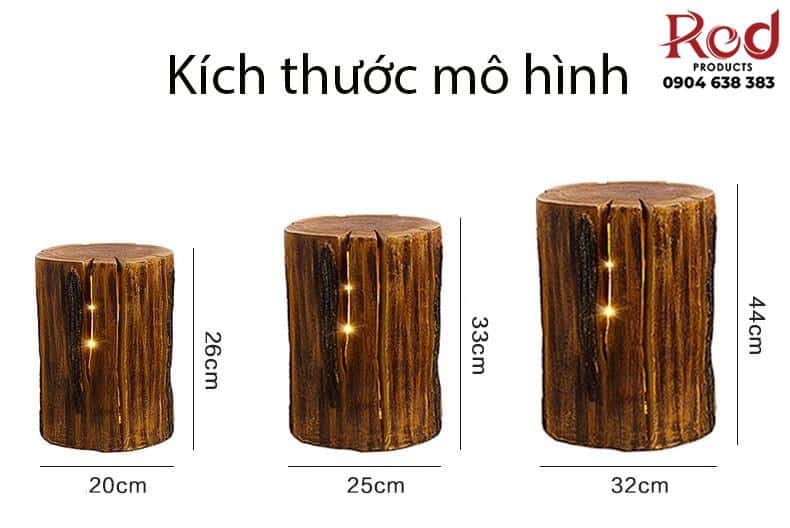 Đèn trang trí cảnh quan mô hình khúc gỗ SQ007 11