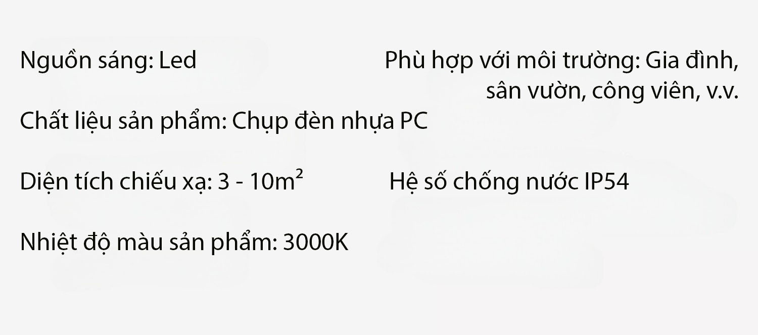 Đèn trang trí chống nước hình quả trứng SQC037 16