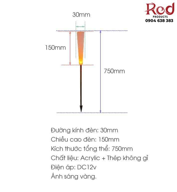 Đèn trang trí hình cây sậy năng lượng mặt trời F3694 12