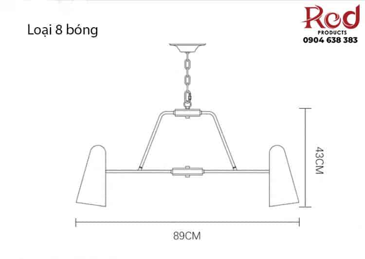 Đèn thả trần khung đèn bằng đồng ZH.HMDD055 15