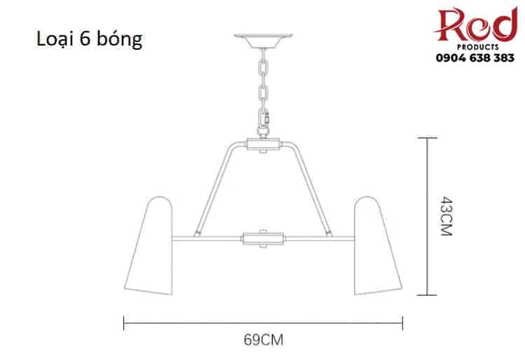 Đèn thả trần khung đèn bằng đồng ZH.HMDD055 14