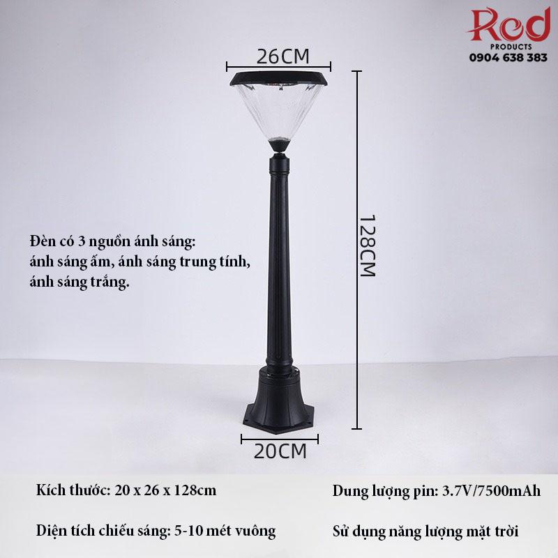 Đèn trụ sân vườn năng lượng mặt trời hình kim cương ZY6207 14