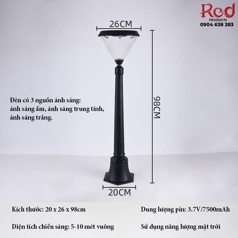 Đèn trụ sân vườn năng lượng mặt trời hình kim cương ZY6207 13