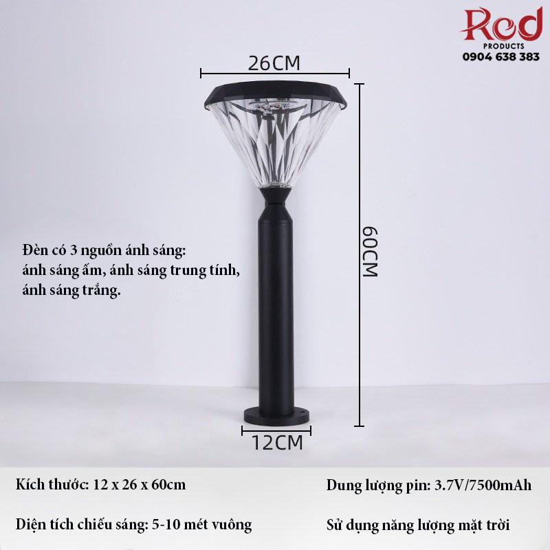 Đèn trụ sân vườn năng lượng mặt trời hình kim cương ZY6207 11