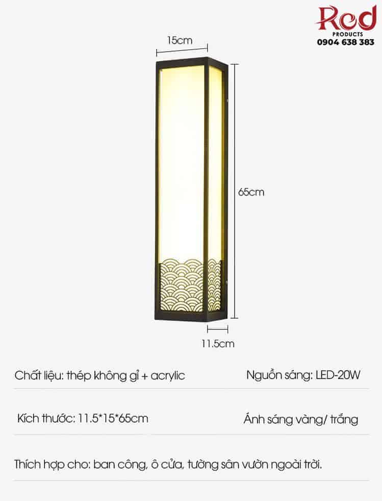 Đèn tường chống thấm nước ngoài trời TB6620 10