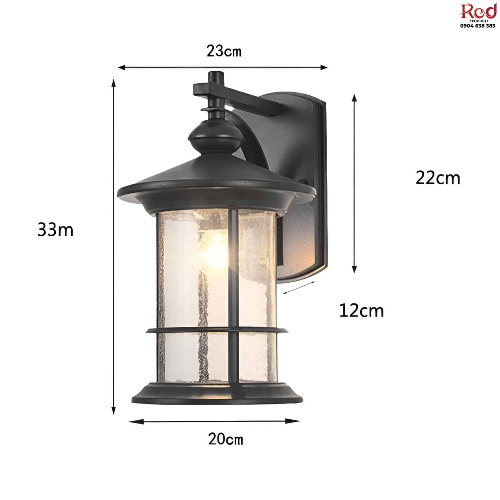 Đèn tường ngoài trời hình trụ chống nước TD17008 14