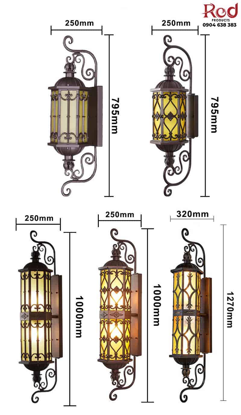 Đèn tường ngoài trời phong cách Á Đông QD2862 9