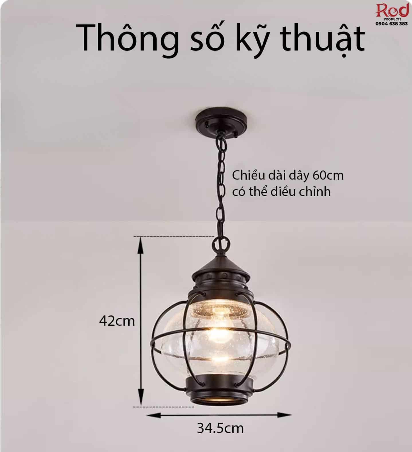 Đèn vọng lâu thả trần trang trí ngoài trời LH6001 14