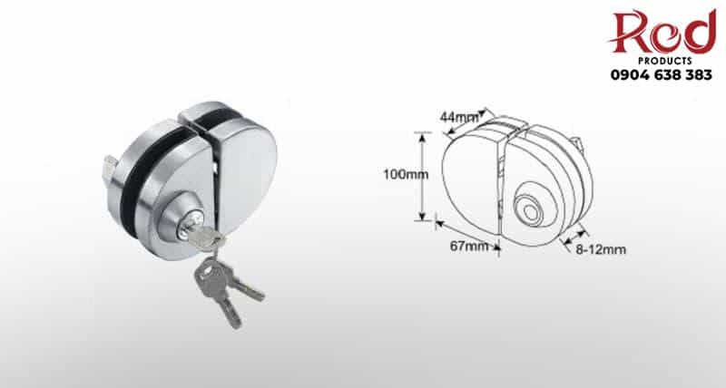 Khóa cửa lùa kính cường lực 1 cánh DFL-G006A