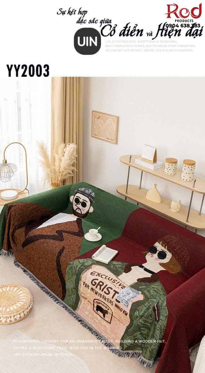 Drap bọc ghế sofa cotton Léon và Mathilda YY2003 8