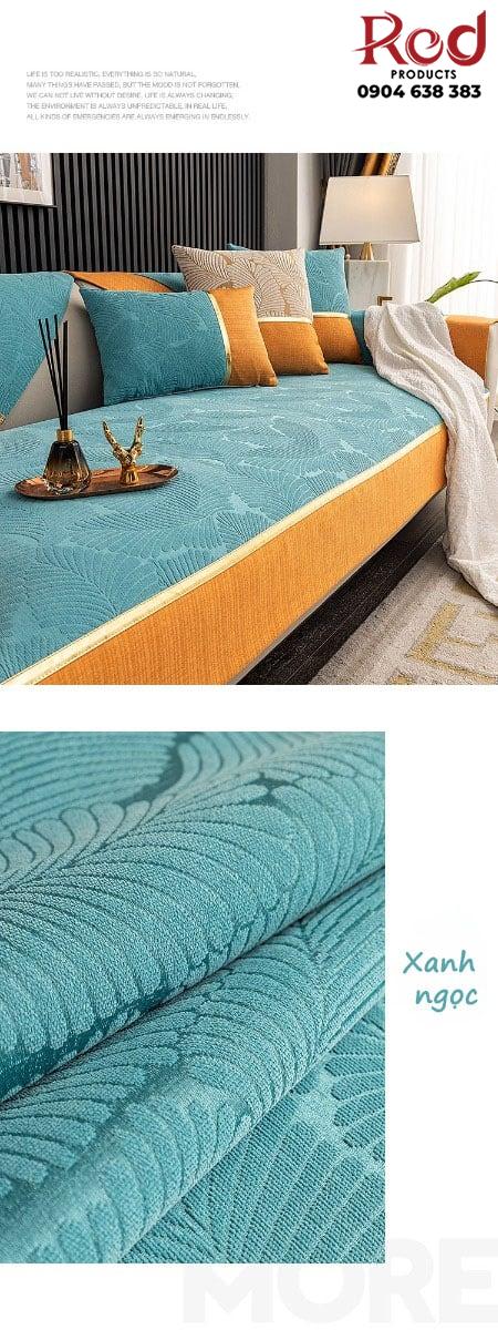 Drap bọc ghế sofa hoa văn lá cọ YY2403 14