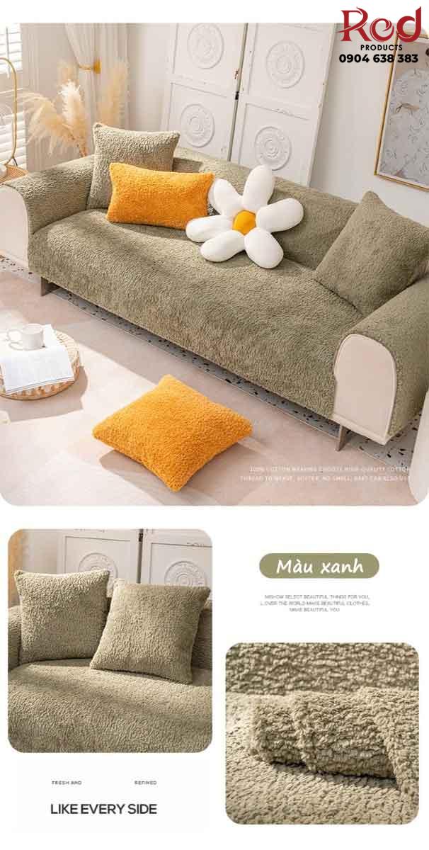 Drap bọc ghế sofa lông nhung ấm áp đơn giản YY2108 18