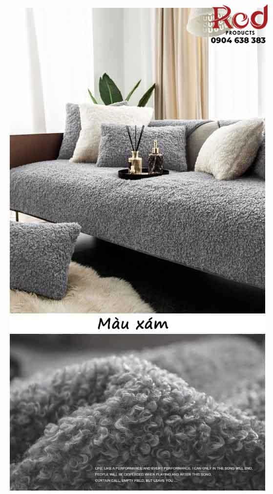 Drap bọc ghế sofa lông nhung dạng xoăn màu YY2301 16