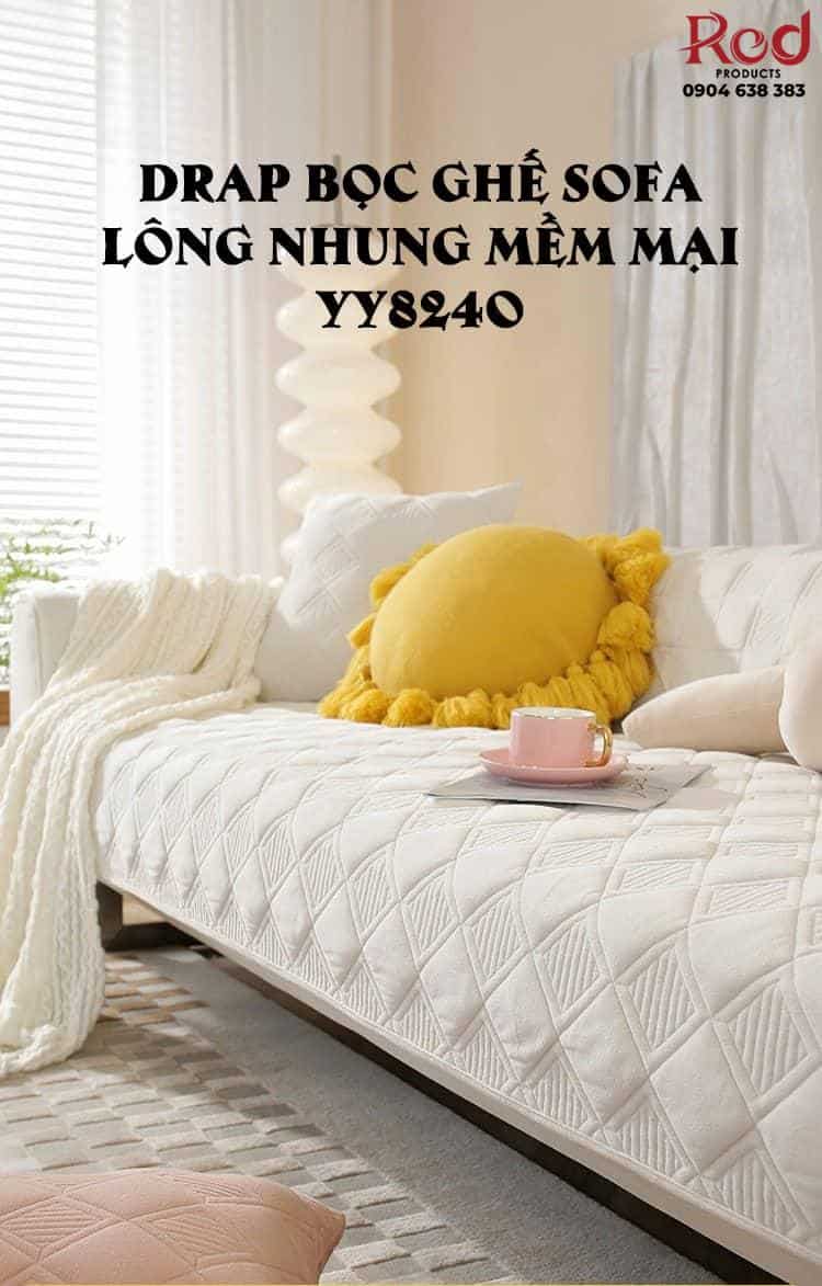 Drap bọc ghế sofa lông nhung mềm mại YY8240 14