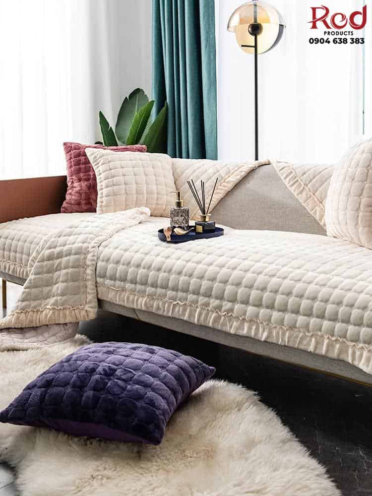 Drap bọc ghế sofa lông nhung nhân tạo êm ái YY1040 17