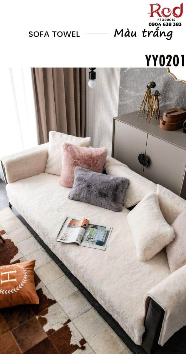 Drap bọc ghế sofa lông thỏ mềm mại YY0201 17