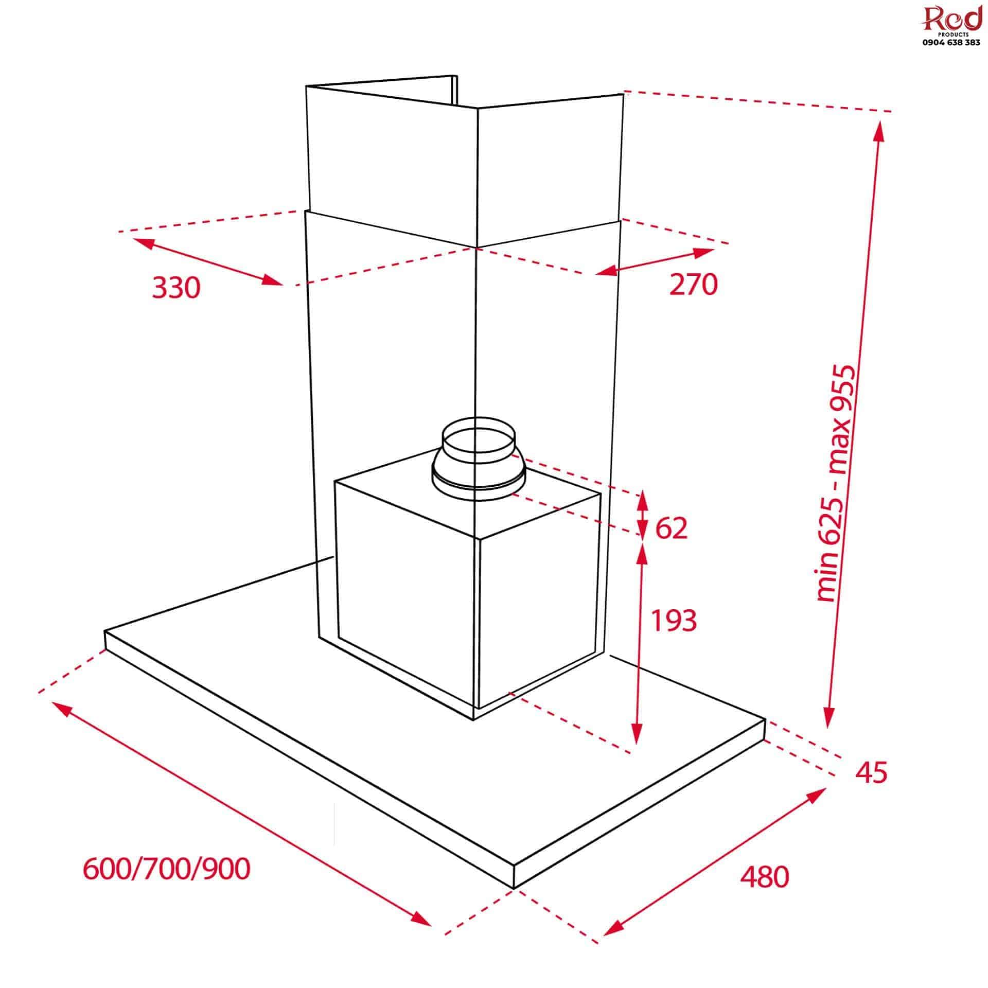 Máy hút mùi gắn tường Teka DSJ 950 2