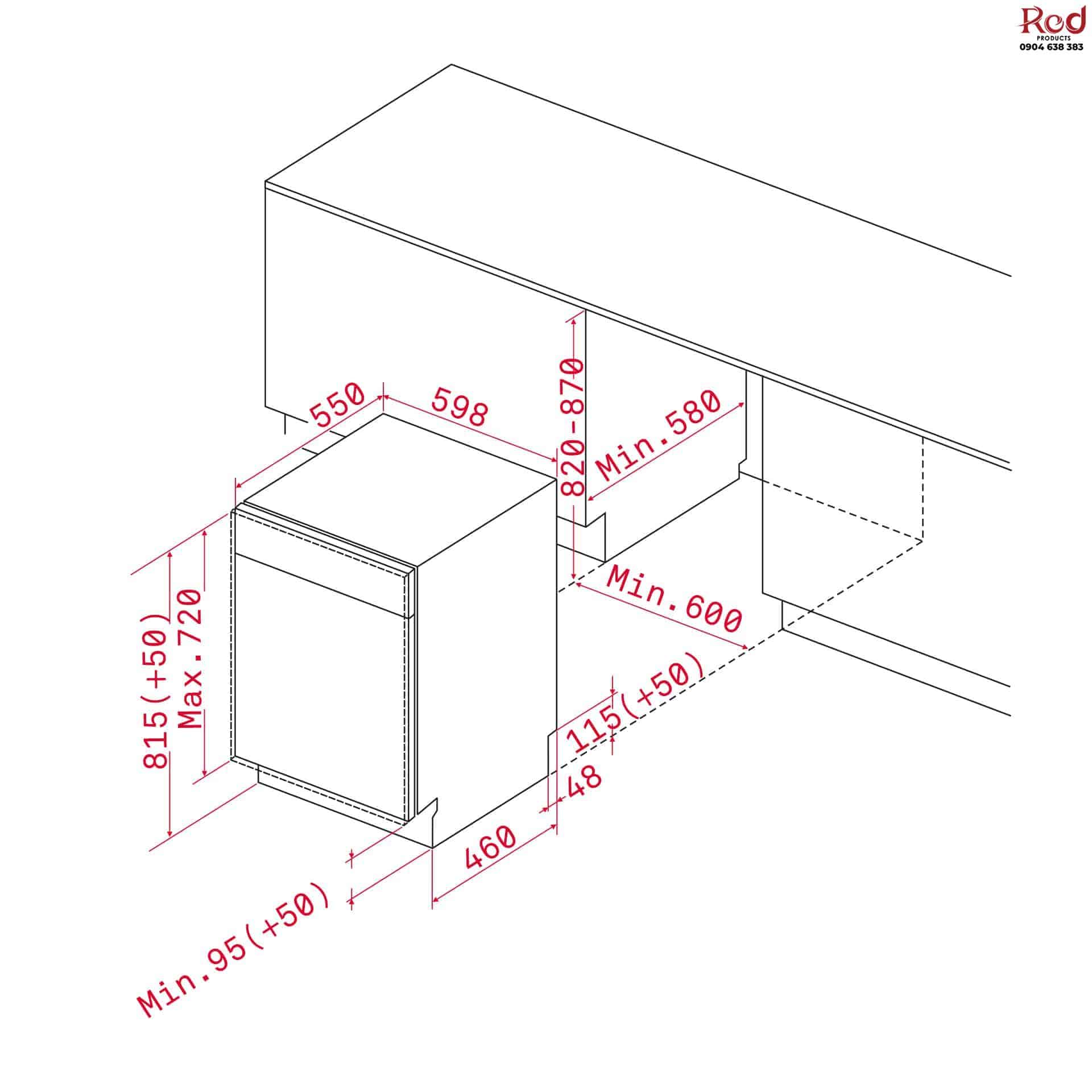 Máy rửa chén âm toàn phần Teka DW8 55 FI 4