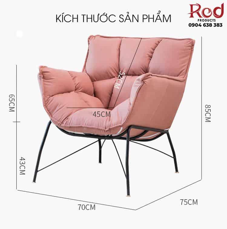 Ghế bành thư giãn giải trí chân sắt nghệ thuật CH6658 12