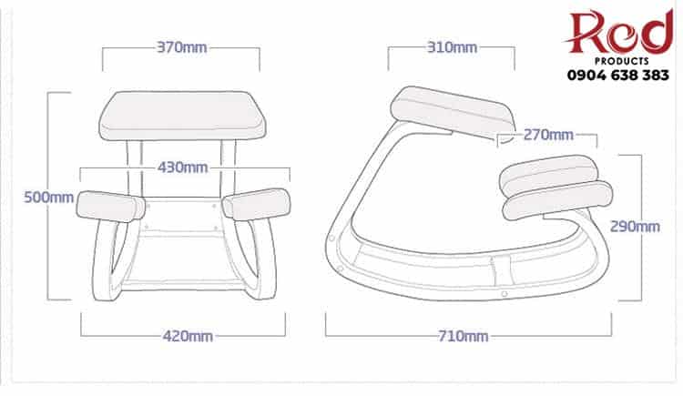 Ghế chân quỳ gối cải thiện tư thế ngồi bằng gỗ CW3104 8