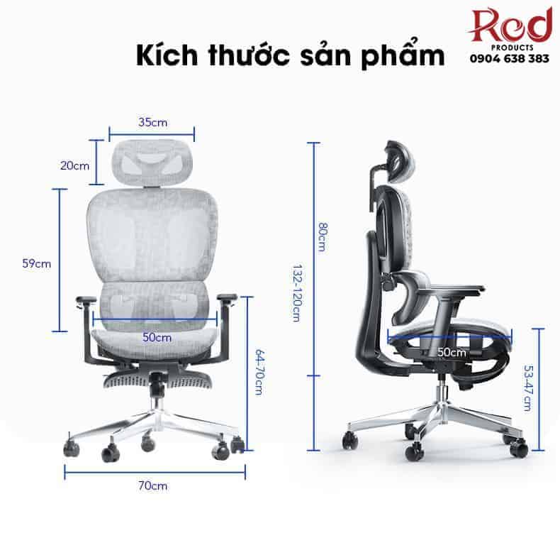 Ghế công thái học Ergonomic lưng lưới ZA569 10