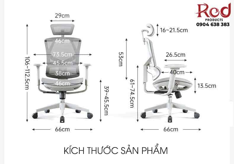 Ghế công thái học tựa đầu ngả Sihoo M91 15