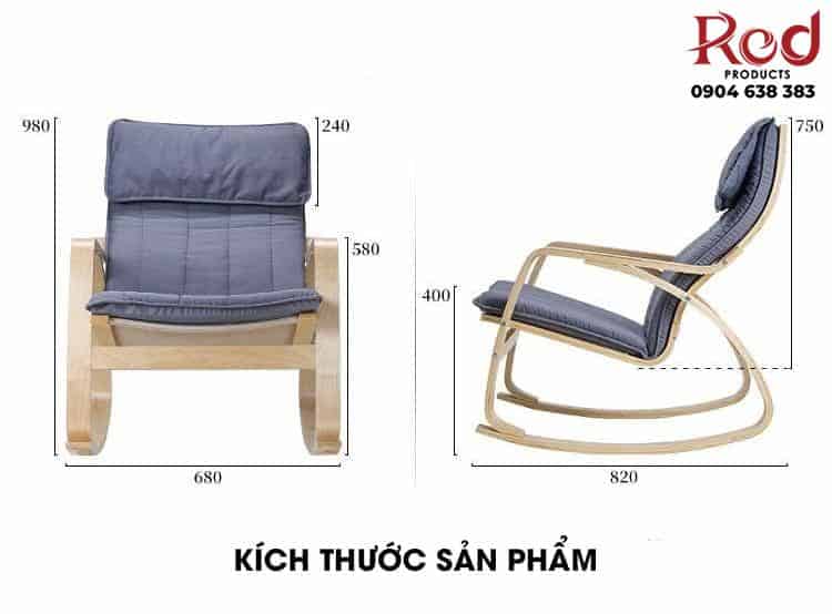 Ghế đọc sách thư giãn Poang Rocking Chair DH3019 13