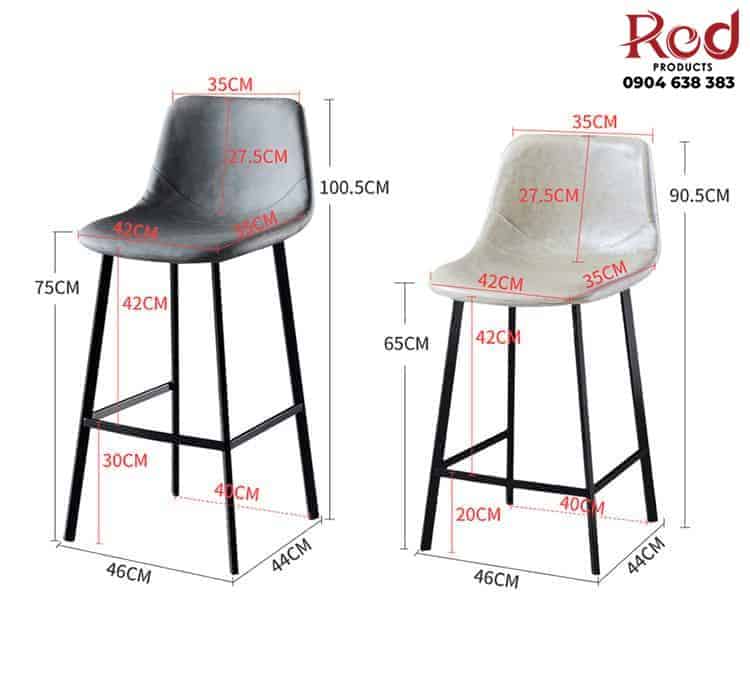 Ghế đôn quầy bar Eames bọc da cao cấp HY1226 13