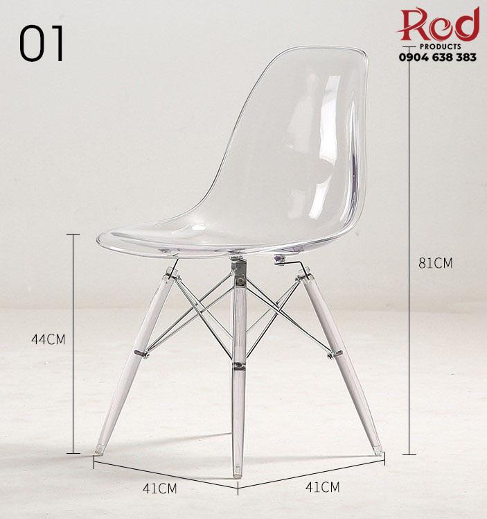 Ghế Eames trong suốt decor phòng ăn ban công CYD534 12