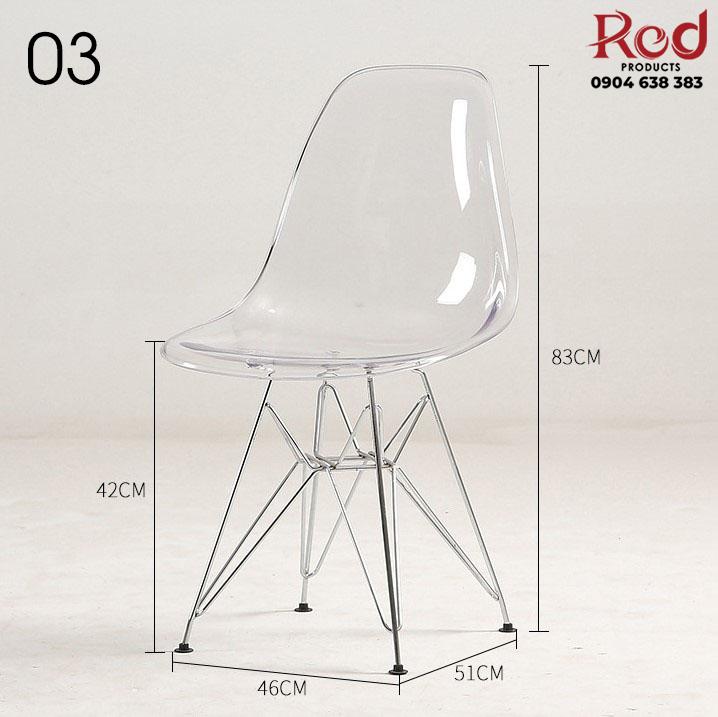 Ghế Eames trong suốt decor phòng ăn ban công CYD534 14