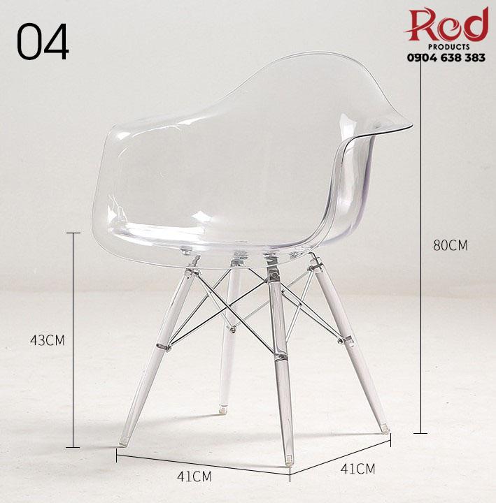 Ghế Eames trong suốt decor phòng ăn ban công CYD534 15