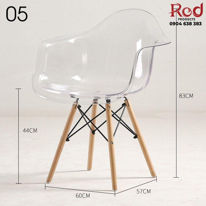 Ghế Eames trong suốt decor phòng ăn ban công CYD534 16