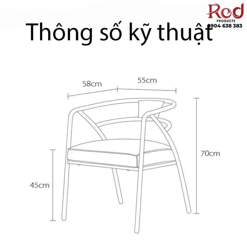 Ghế làm việc đệm da khung sắt nghệ thuật DNY1230 10