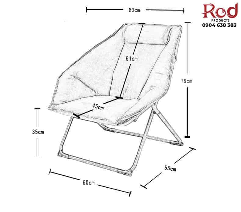 Ghế lười lục giác gấp gọn Lazy Lounge Chair AC5751 10