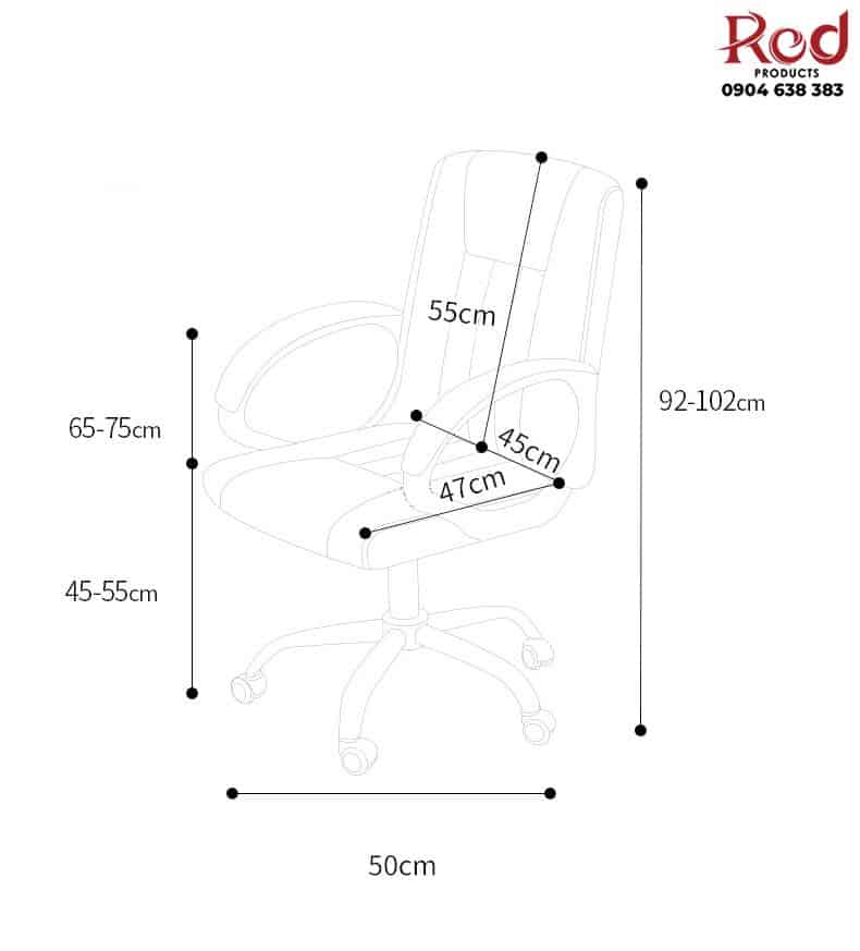 Ghế văn phòng đệm cao su xoay 360 độ LS6667 11