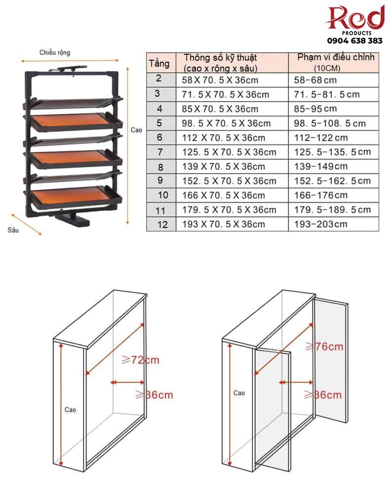 Giá để giày xoay 360 độ 12 tầng cao cấp HL8294 10