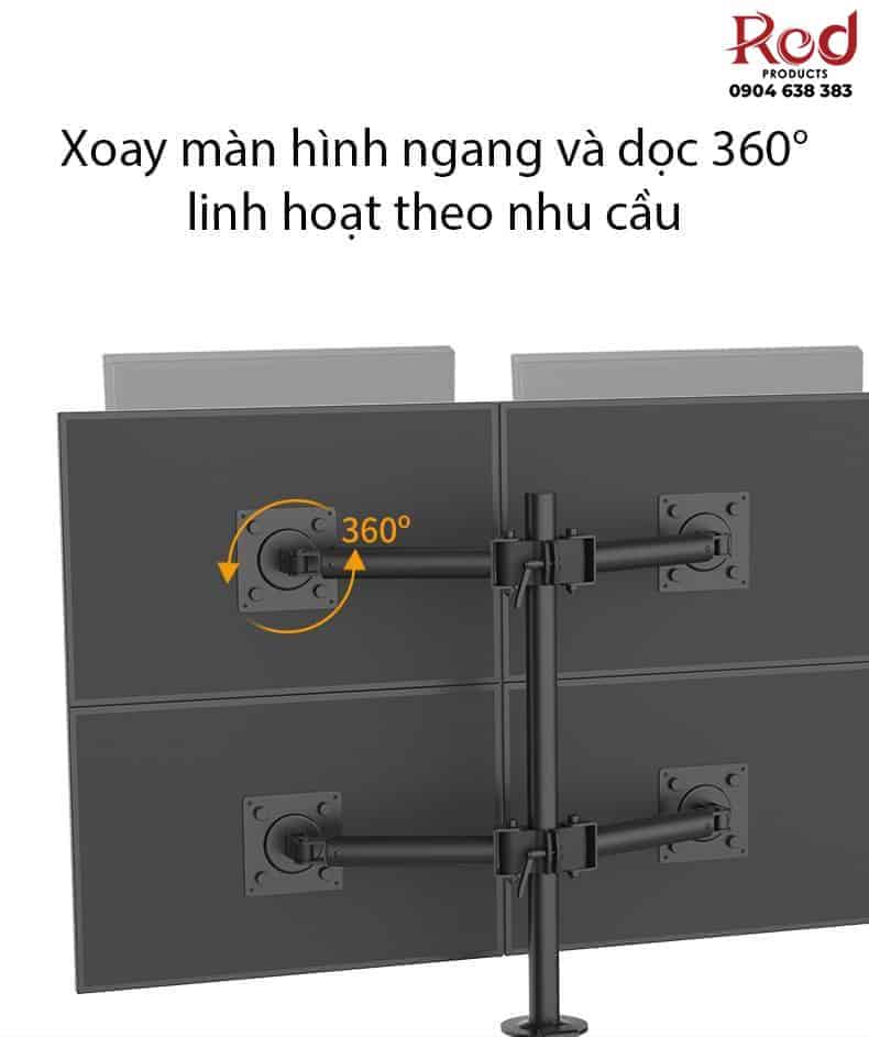 Giá đỡ 4 màn hình máy tính gắn bàn BM3219 5