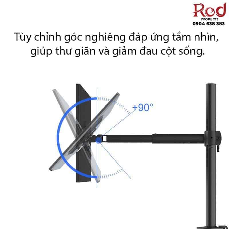 Giá đỡ 4 màn hình máy tính gắn bàn BM3219 8