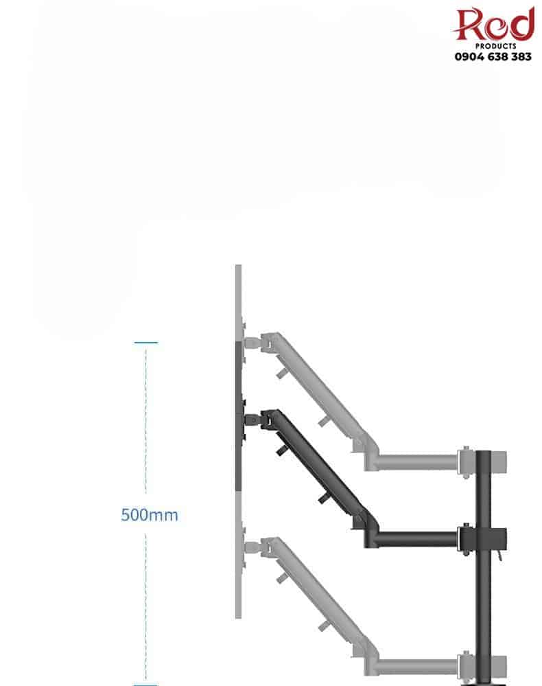 Giá treo 2 màn hình gắn bàn cao cấp BM5726 11