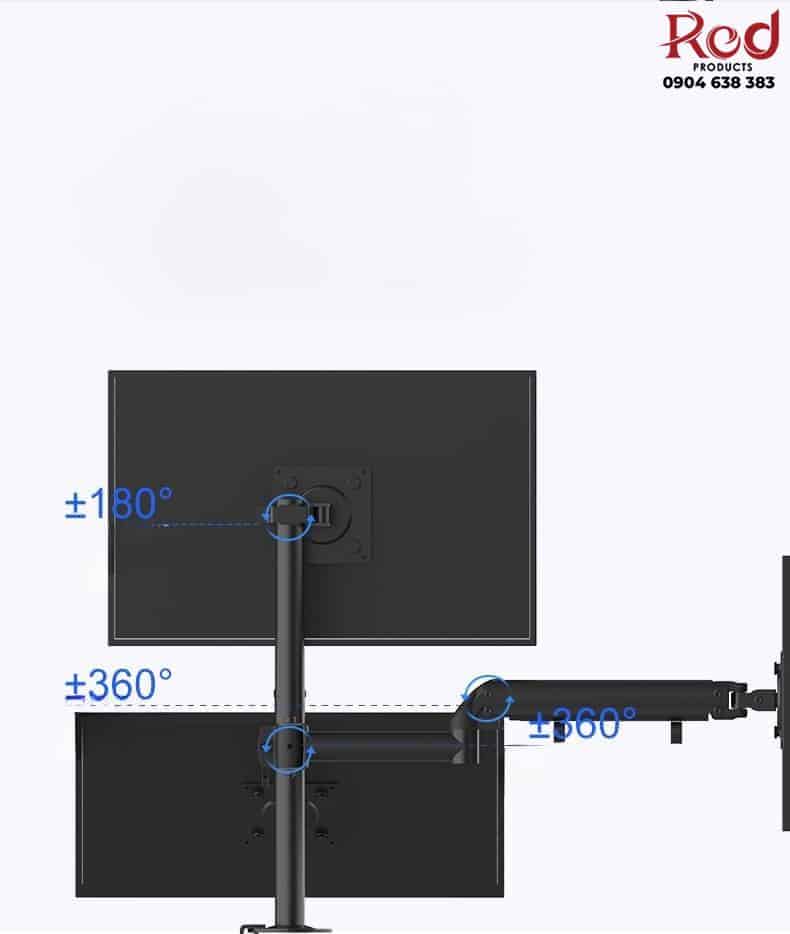 Giá treo 3 màn hình máy tính gắn bàn 17-32 Inch BM3269 8