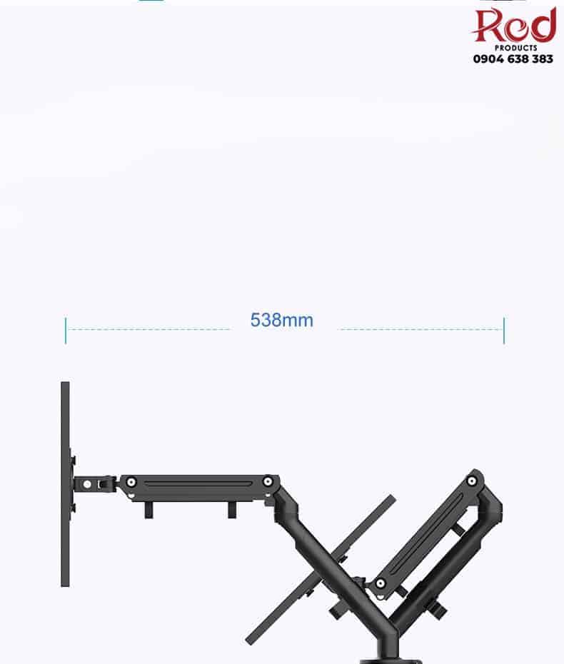 Giá treo 3 màn hình máy tính gắn bàn 17-32 Inch BM3269 9