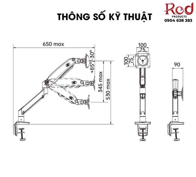 Giá treo màn hình thông minh North Bayou F100A 11