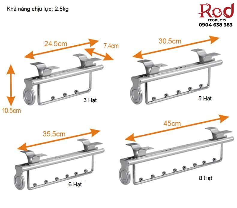 Giá treo quần áo ray trượt giảm chấn HL8277A 3