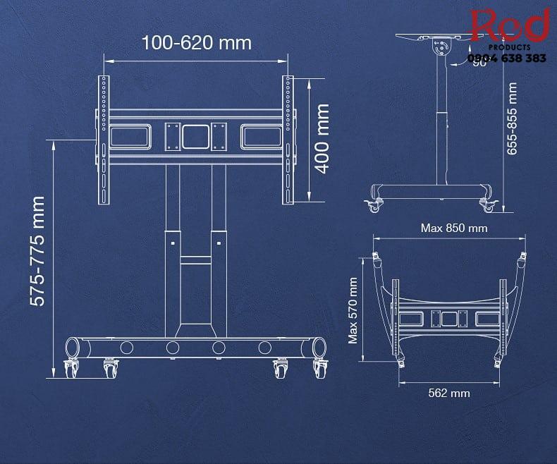 Giá treo tivi di động North Bayou AVA50 10