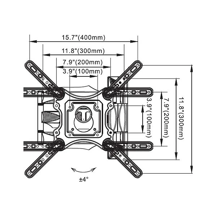 Giá treo Tivi gắn tường đa năng North Bayou P40 10