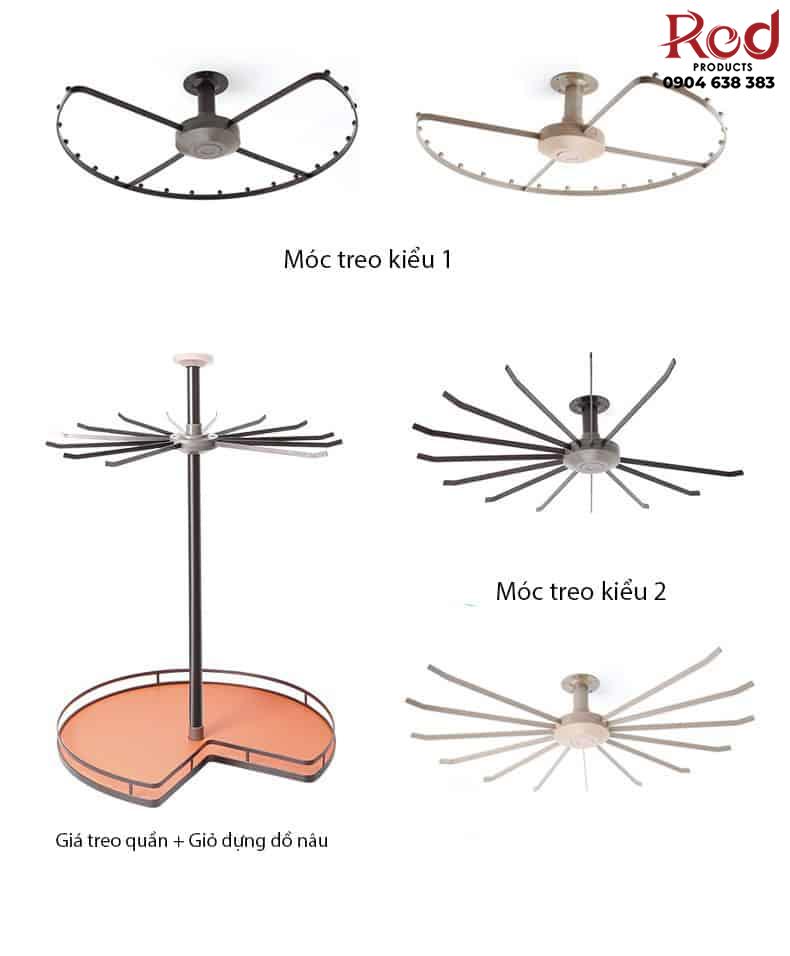 Giá xoay 2 tầng cao cấp treo quần áo SY02 10